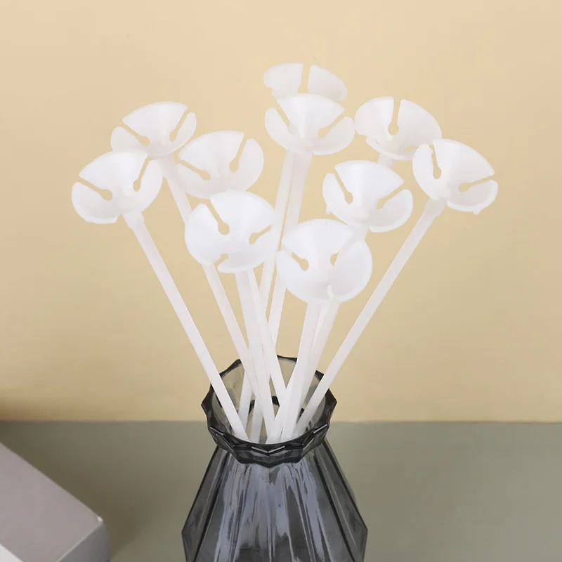 10/20/30/50 Stücke 31 cm Latex Ballon Stick Weiß Kunststoff – Bild 5