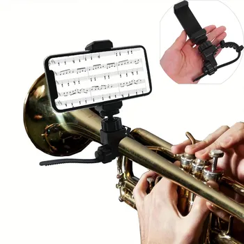 Messing-Notenständer für Posaune, Trompete, Euphonium, Metall-Notenhalter für Marschkapelle-Notenblätter