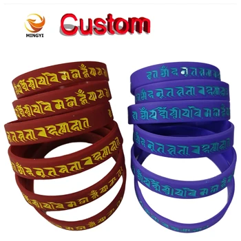 Anpassbare Silikonarmbänder, personalisiertes Armband mit Logo-Text