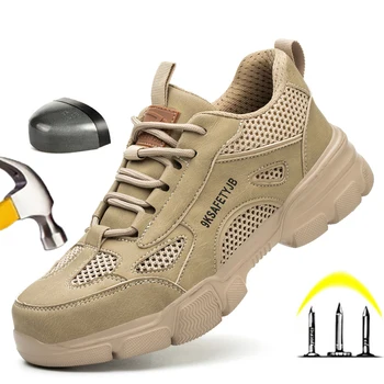 Unisex Sicherheitsschuhe Männer Arbeit Turnschuhe Unzerstörbare Sicherheitsstiefel Frauen Schuhe Männer