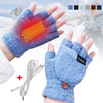 Elektrische Heizhandschuhe, Handwärmer-Handschuhe, wiederaufladbar, USB, wiederverwendbar, für Laptop