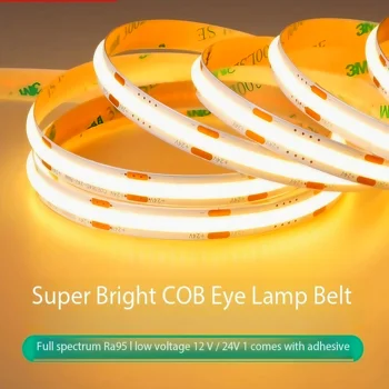 DC 12V 24V FOB COB Streifen 320Leds/M Hohe Dichte RA90 Weiß 3000K 4000K 6000K IP21 Flexibles Bandseil