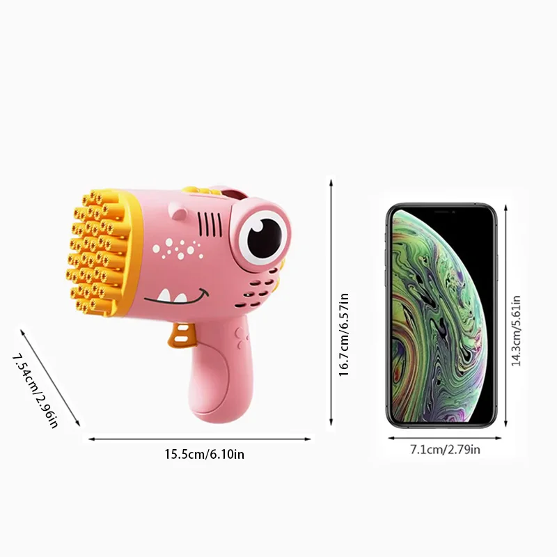 40 Loch Dinosaurier Blase Handheld Bubble Machine – Bild 2