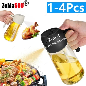 2-in-1-Sprühgerät, Ausgießer, Öl, leere Flasche, Kunststoff-Ölbehälter, Spender, Verdampfer, Küche, Grill