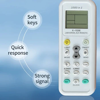 1000 in 1 Universal fernbedienung k 1028e ac digital lcd für Klimaanlage