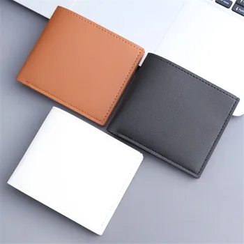 Männer kurze pu Leder Brieftaschen Vintage dünne männliche Kreditkarten halter schwarz kleines Geld Geldbörsen