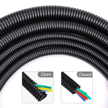 3/5/10 m PP-isoliertes Wellrohr AD 7,5 ~ 34,5 mm Kabelbaum-Gewindeschlauch Kunststoff automatische mechanische