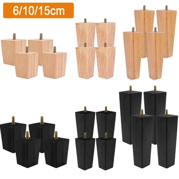 Massivholz Möbel Beine 6/10/15cm Stuhl Bett Tisch Schrank Erhöhung Teile Möbel Fuß ersatz Zubehör (4 Stück)