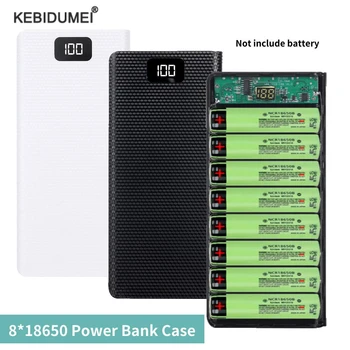 DIY Powerbank-Gehäuse für 8× 18650 Akkus, 2× USB, USB-C, PD und QC 3.0