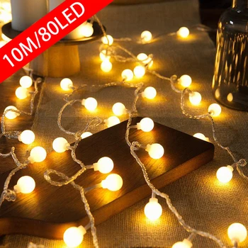 10M Ball LED Lichterketten USB/Batterie Outdoor Lichterkette Garten Girlande Für Girlande Party Hause