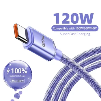 USB-C auf USB-C Schnellladekabel 120 W für Samsung und Android
