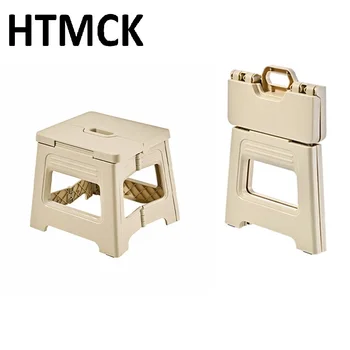 HTMCK Neuer Klapphocker mit integriertem Design, leichter und verstärkter Bauweise, tragbar für Zuhause