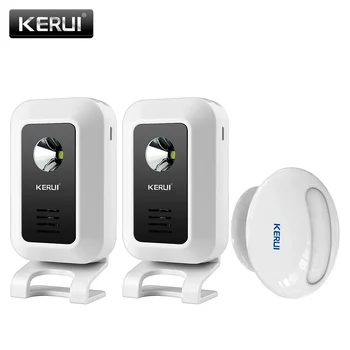 KERUI M7 Wireless Willkommen Bewegungsmelder Sicherheitsalarm 32 Songs Türklingel Chime Smart Home LED