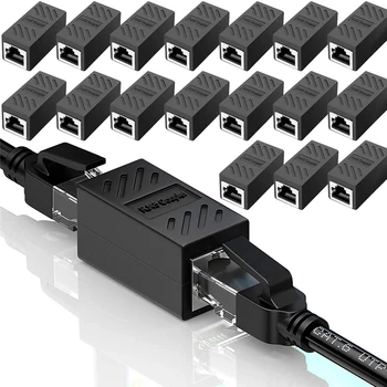 RJ45 Kupplung Buchse auf Buchse für Cat 5e/6/7 Netzwerkkabel, im Set