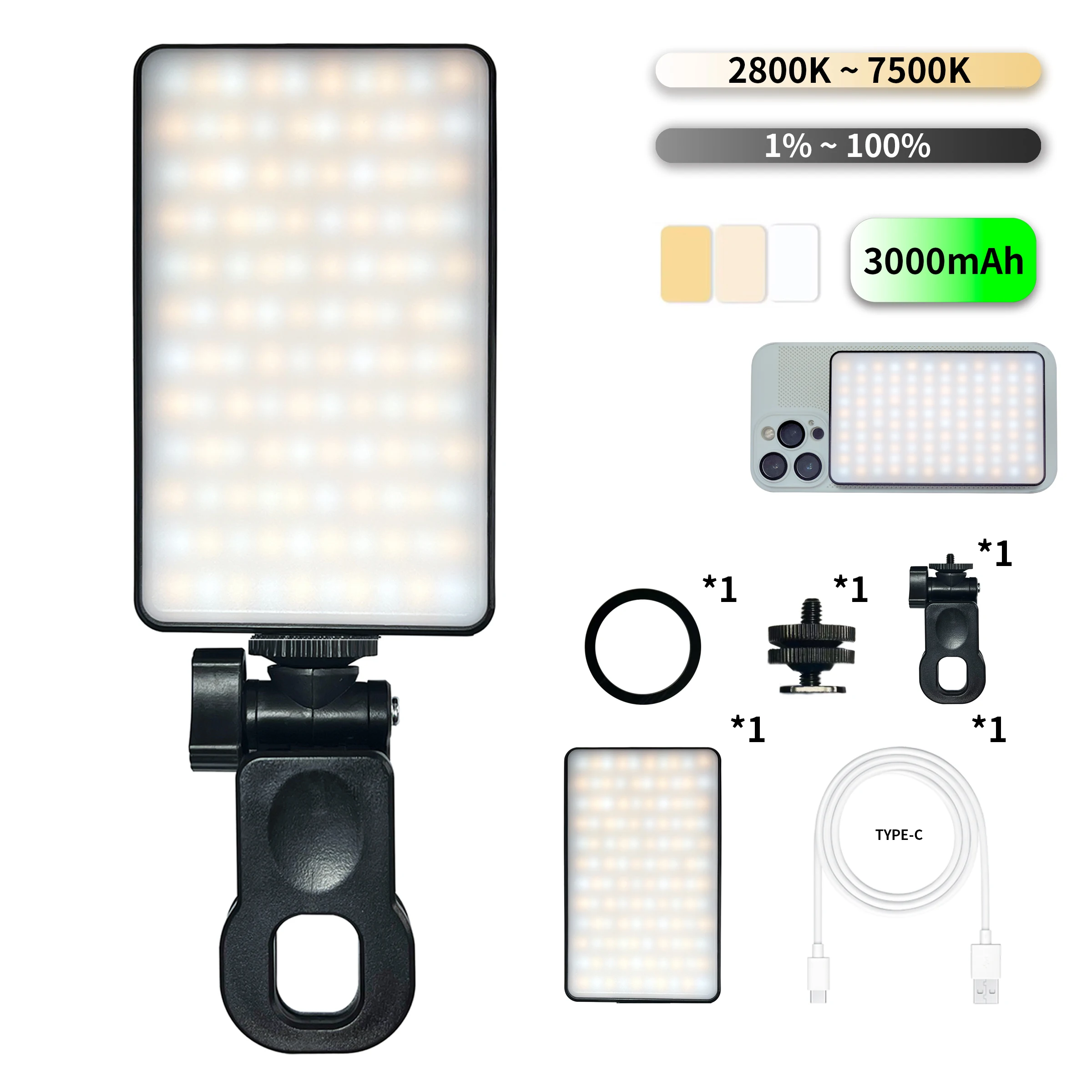 1 Stück wiederaufladbares magnetisches LED-Selfie-Licht, 3 – Bild 5