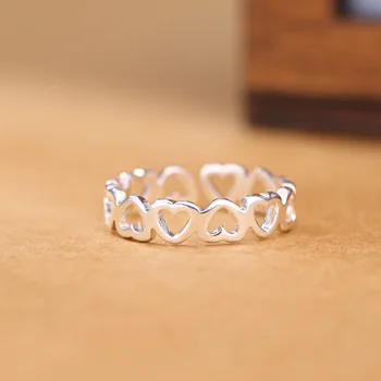 Herz-Dating-Ringe aus 925er-Sterlingsilber für Damen, Verlobung, Hochzeit, Schmuck, Accessoires, alles Schmuck