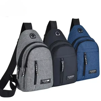 Multifunktionale Brusttasche für Herren, modischer Trend, Oxford-Stoff, Umhängetasche, moderner Stil, lässige