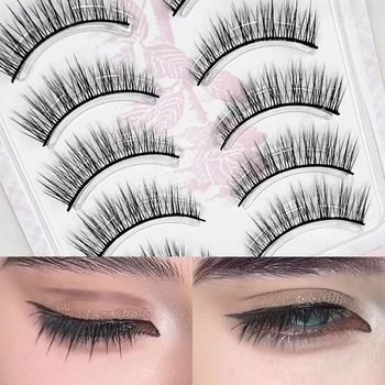 Cosplay Make-up Künstliche Wimpern Einteilige Hartwimpern Baby Straight Natürlicher Look Synthetische Faser