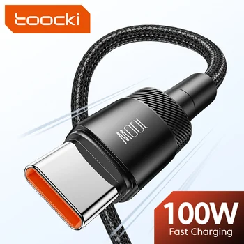 Toocki 100W Typ C Zu Typ C Kabel USB C PD 5A Schnelle Lade Ladegerät Kabel für Xiaomi POCO f4 F3 Samsung Redmi