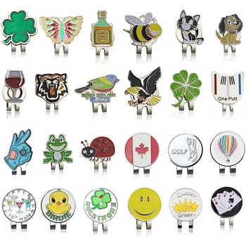 Golf Ball Mark + Golf Hut Clip Magnetische Legierung marker golf zubehör Eagle Tiger One putter Flog Wein Glas