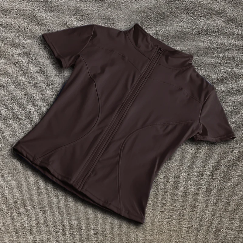 Sommer Hohe Qualität Taille Abnehmen Training Tops frauen – Bild 2