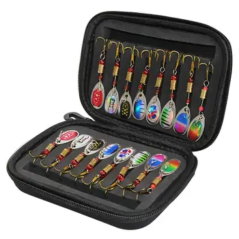 Metall Spinner Köder Angeln Locken Künstliche SpinnerBait Für Hecht Bass Forelle Angeln Mit Angeln (16 Stück)