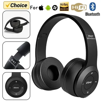Stereo P47 Headset 5.0 Bluetooth Headset Folding Series Wireless Outdoor SportsHeadset für iPhone Samsung PC
