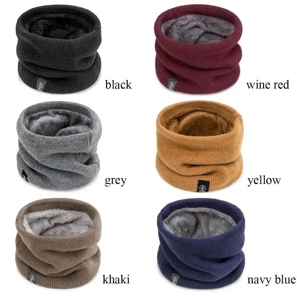 Mode Frauen Gestrickte Schal Solide Kaschmir Wie Winter Snood – Bild 5