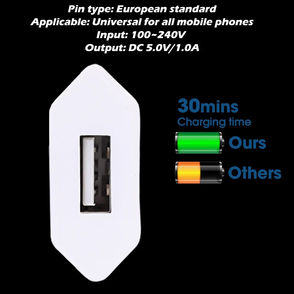 Nnbili 1-5pcs universal 5v 1a eu stecker usb wand telefon – Bild 3