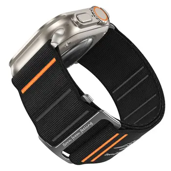 Sportliche Nylon-Uhrenarmbänder für Apple Watch Band 49 46 45 44 42 38 40 41mm Robustes Schlaufenband