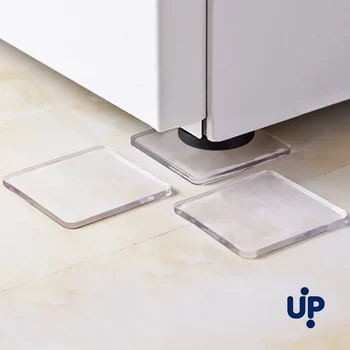 Transparente Anti-Vibrations-Stoßdämpfungsmatten für Waschmaschinen, Selbstklebende (4 Stück)