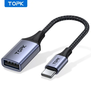 Topk usb c zu usb a dapter otg kabel typ c männlich zu usb 3,0 2,0 weibliche kabel für macbook pro samsung typ