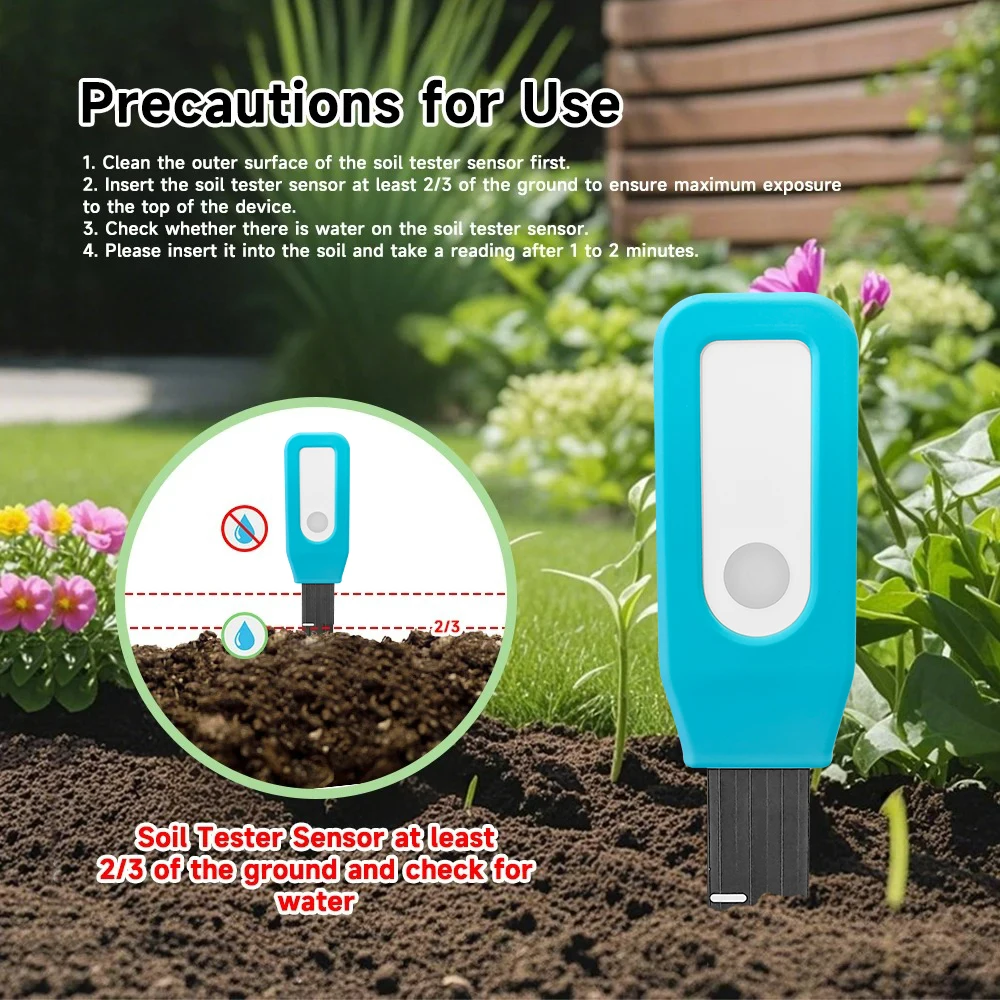 Tuya Bluetooth Boden Tester Temperatur Feuchtigkeit Detektor – Bild 3