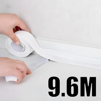 Wasserdichtes Dichtungsband PVC Selbstklebend für Badezimmer Wandkleber Aufkleber Küchenspüle Fugendichtung