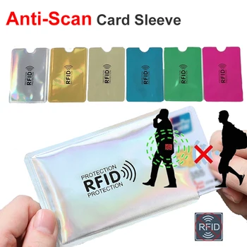 Anti-Scan Karte Hülse Anti-magnetische Anti-diebstahl Anti RFID/NFC scannen Aluminium Folie (10 Stück)