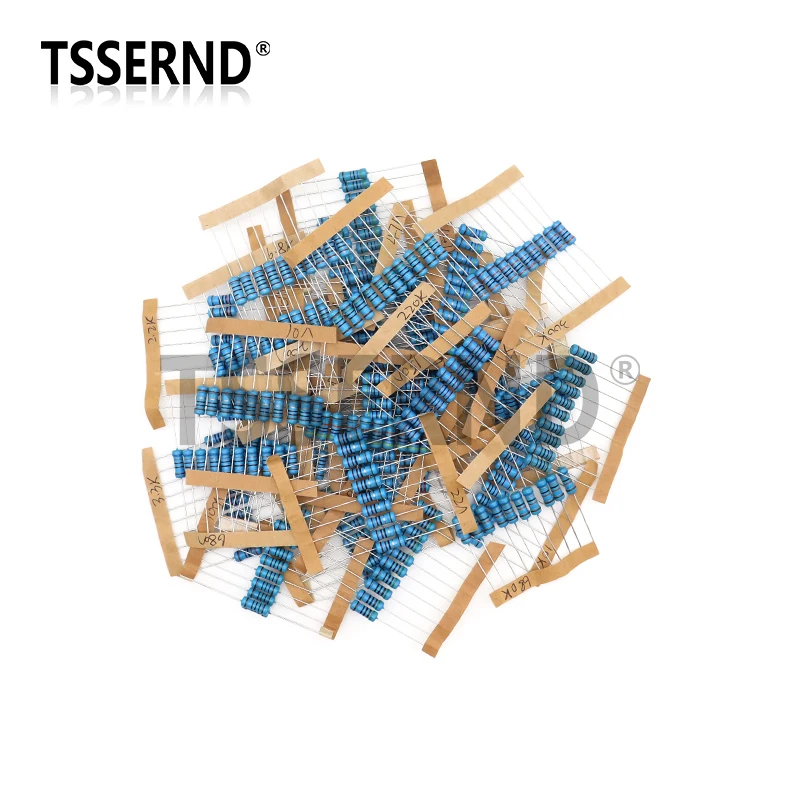300PCS 1/4W 1/2W 1W 1% Metallschichtwiderstand Sortiment Kit – Bild 5