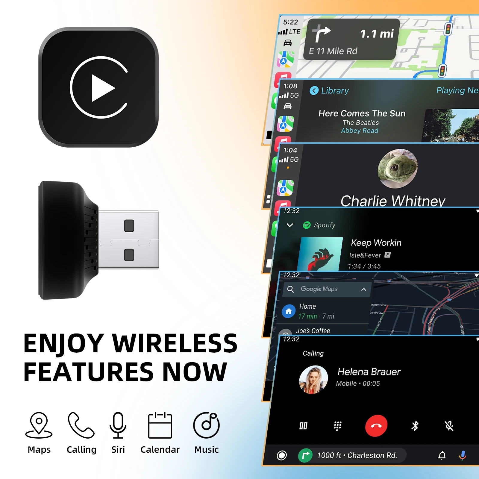Universeller 2-in-1-Wireless-CarPlay-Android-Auto-Adapter – Bild 3