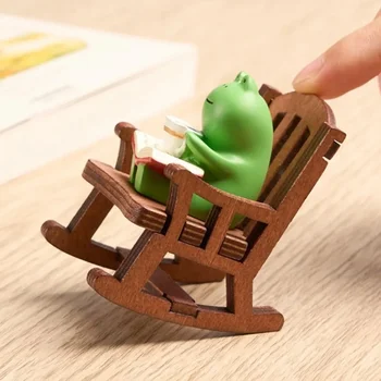 Frosch-Rocker-Stuhl, niedliche japanische, kleine Dekoration, Büro-Desktop-Dekoration, Auto-Dekoration