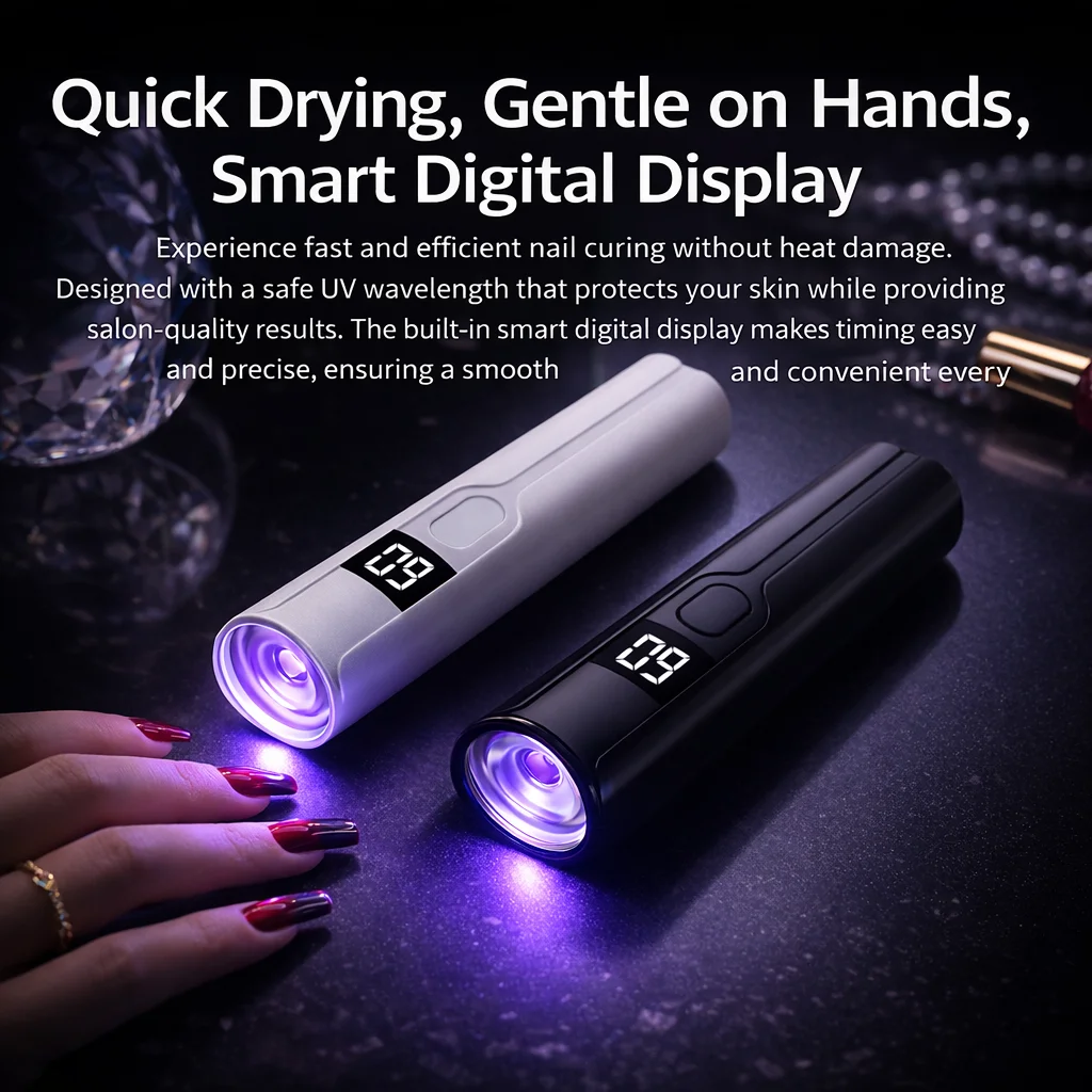 Wiederaufladbare Mini-UV-LED-Nagellampe mit Smart-Display