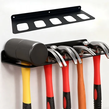 Robustes, an der Wand montiertes Hammerregal, robuster Werkzeughalter aus Metall, Werkzeughaken mit hoher