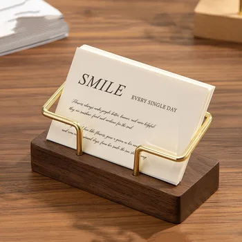 Visitenkartenhalter Organizer Büro Schreibtisch Display Ständer Memo Zähler Zubehör Tischregal Home Holz