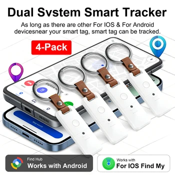 1/2/4er-Pack Dual-System (kompatibel mit iPhone/Android) Air Tracker Smart-Tracker, entwickelt