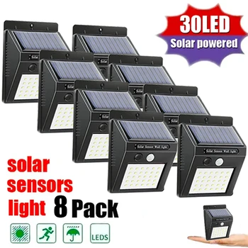 6/30 LED Solar Licht PIR Motion Sensor Wand Licht Outdoor Solar Lampe Wasserdichte Solar Powered Sonnenlicht