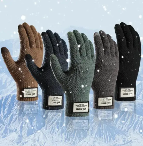 Winter Männer Gestrickte Handschuhe Touchscreen Hohe Qualität – Bild 3