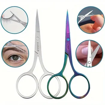 Nägel Kunst Schere Make-Up Augenbraue Wimpern Trimmer Gesichts Haar Entferner Maniküre Schere Nagel Häutchen