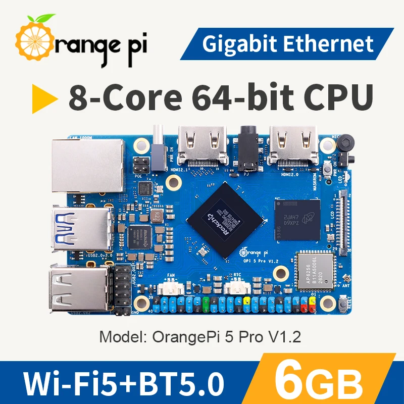 Orange Pi 5 Pro (6GB) Einplatinencomputer Orange Pi – Bild 6