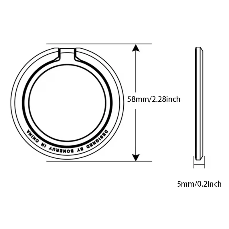 Magnetischer Handy-Ringhalter, Abnehmbarer Mobiltelefon-Griff – Bild 6