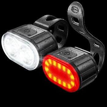 Fahrradbeleuchtung Vorder- und Rücklichter Fahrradlampe LED-Fahrradlicht Fahrrad-Taschenlampe für Vorder