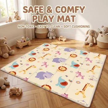 Baby-Spielmatte Faltbare Krabbelmatte Schaumstoff-Spielmatte Wasserdichte Bodenmatte für Kinder