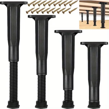 4 verstellbare Bettrahmen-Stützbeine, robuste Möbel-Ersatzbeine für Bett, Sofa, Schreibtisch, Kommode